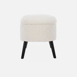 Banco, extremidade da cama com revestimento de boucle