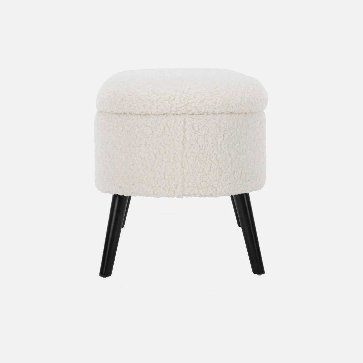 Banco, extremidade da cama com revestimento de boucle