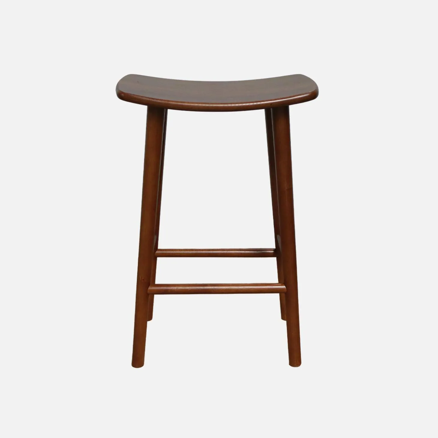 Banqueta de bar vintage em madeira de seringueira, set de 2