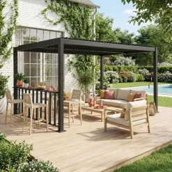 Barra de apoio de 3m para pérgola bioclimática de alumínio