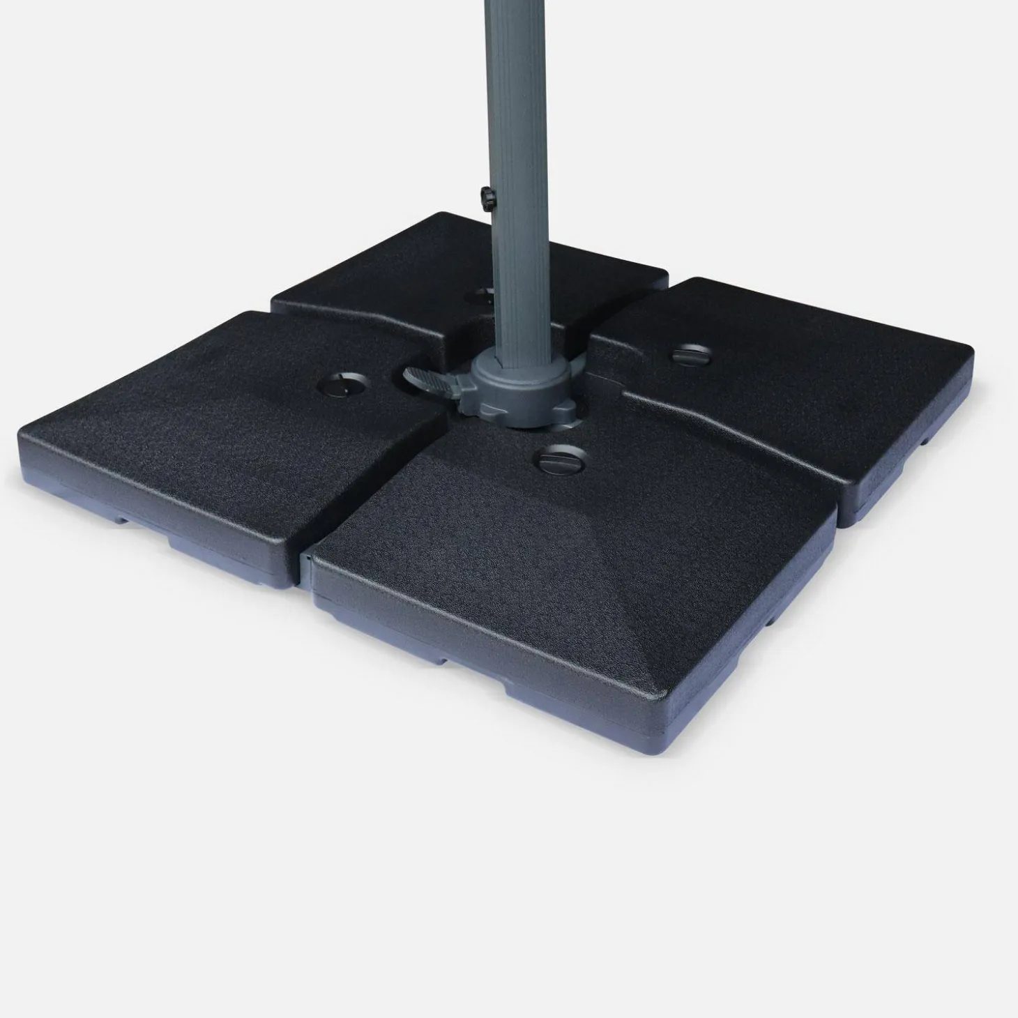 Base para guarda-sol, set de 4 placas