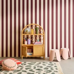 Biblioteca infantil exótica de rattan natural