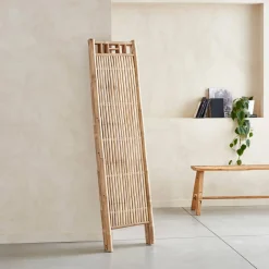 Biombo de bambu dobrável