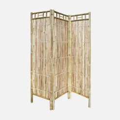 Biombo de bambu dobrável