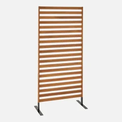 Biombo dobrável de madeira para exterior, 80 cm, interior/exterior