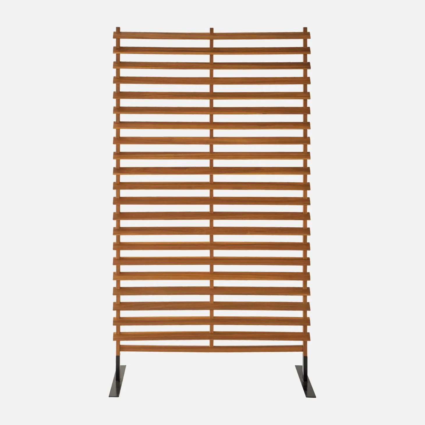 Biombo dobrável de madeira para exterior, 100cm, interior/exterior