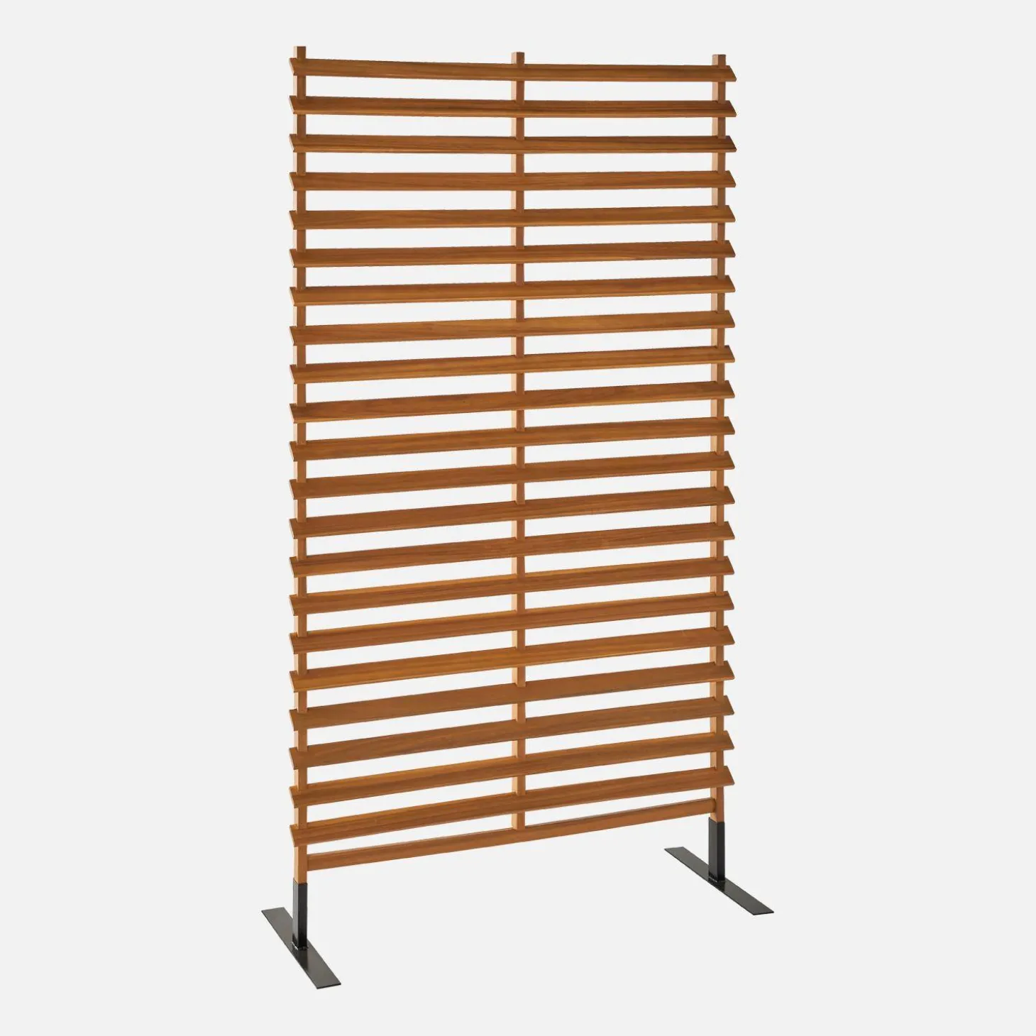 Biombo dobrável de madeira para exterior, 100cm, interior/exterior
