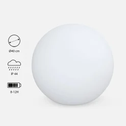 Bola de luz LED com bateria para interior/exterior