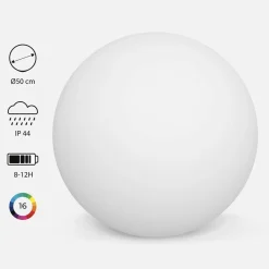 Bola luminosa LED sem fios para interior/exterior, 16 cores