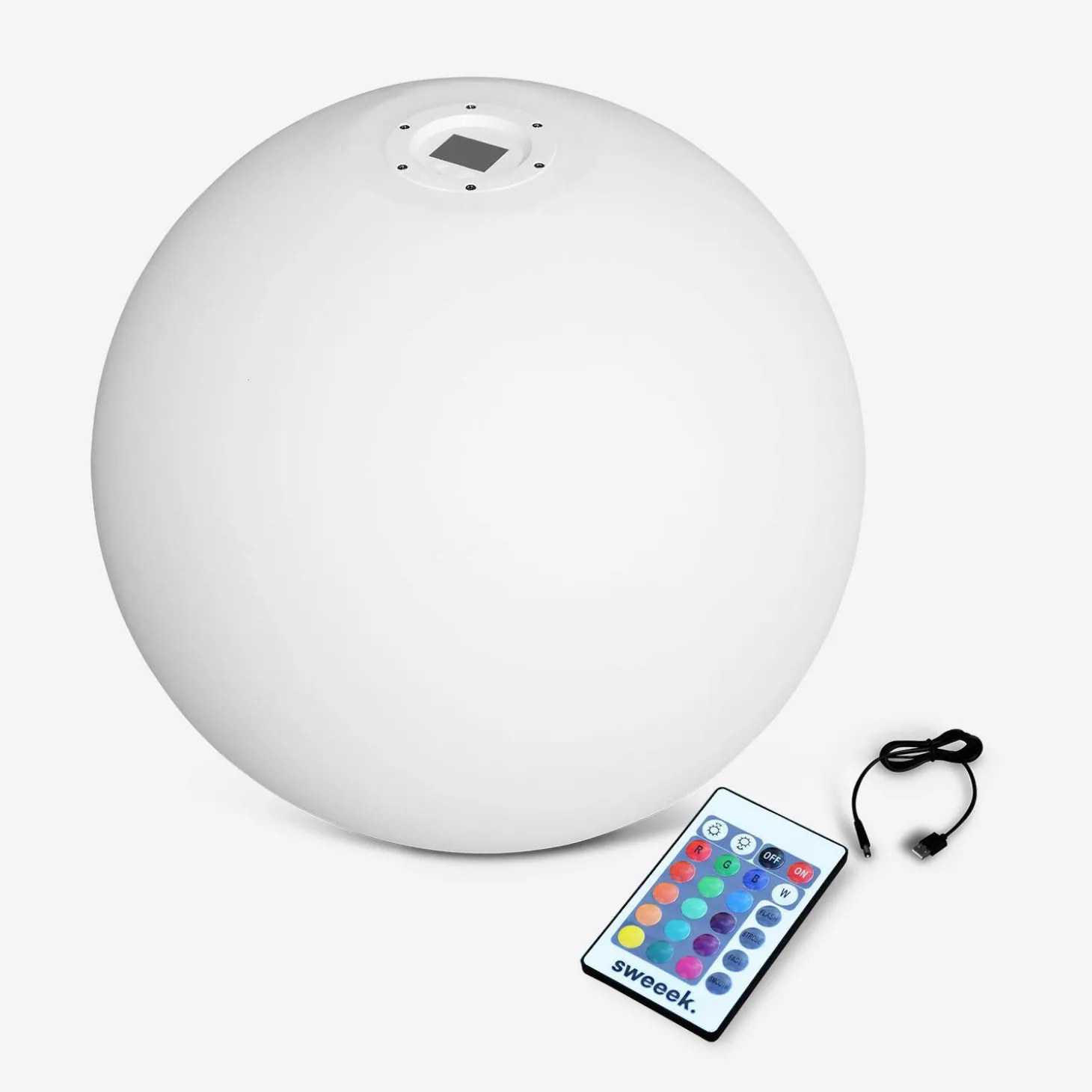 Bola luminosa LED sem fios para interior/exterior, 16 cores