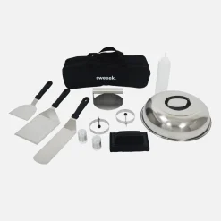 Braseiro com grelha e espaço de armazenamento, Ø81,5 cm + tampa e utensílios