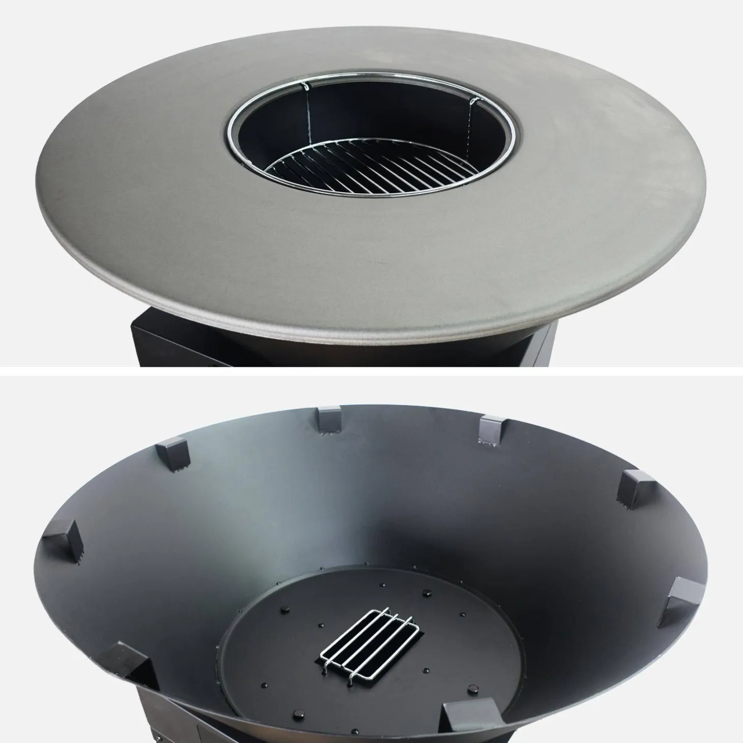 Braseiro com grelha e espaço de armazenamento, Ø81,5 cm + tampa e utensílios