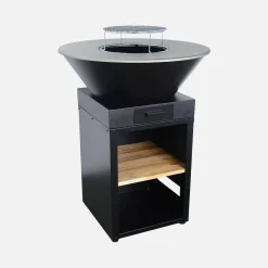 Braseiro com grelha e espaço de armazenamento, Ø81,5cm + tampa