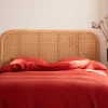 Cabeceira para cama de vime natural e cana