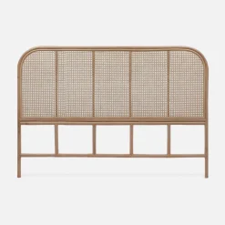 Cabeceira para cama de vime natural e cana