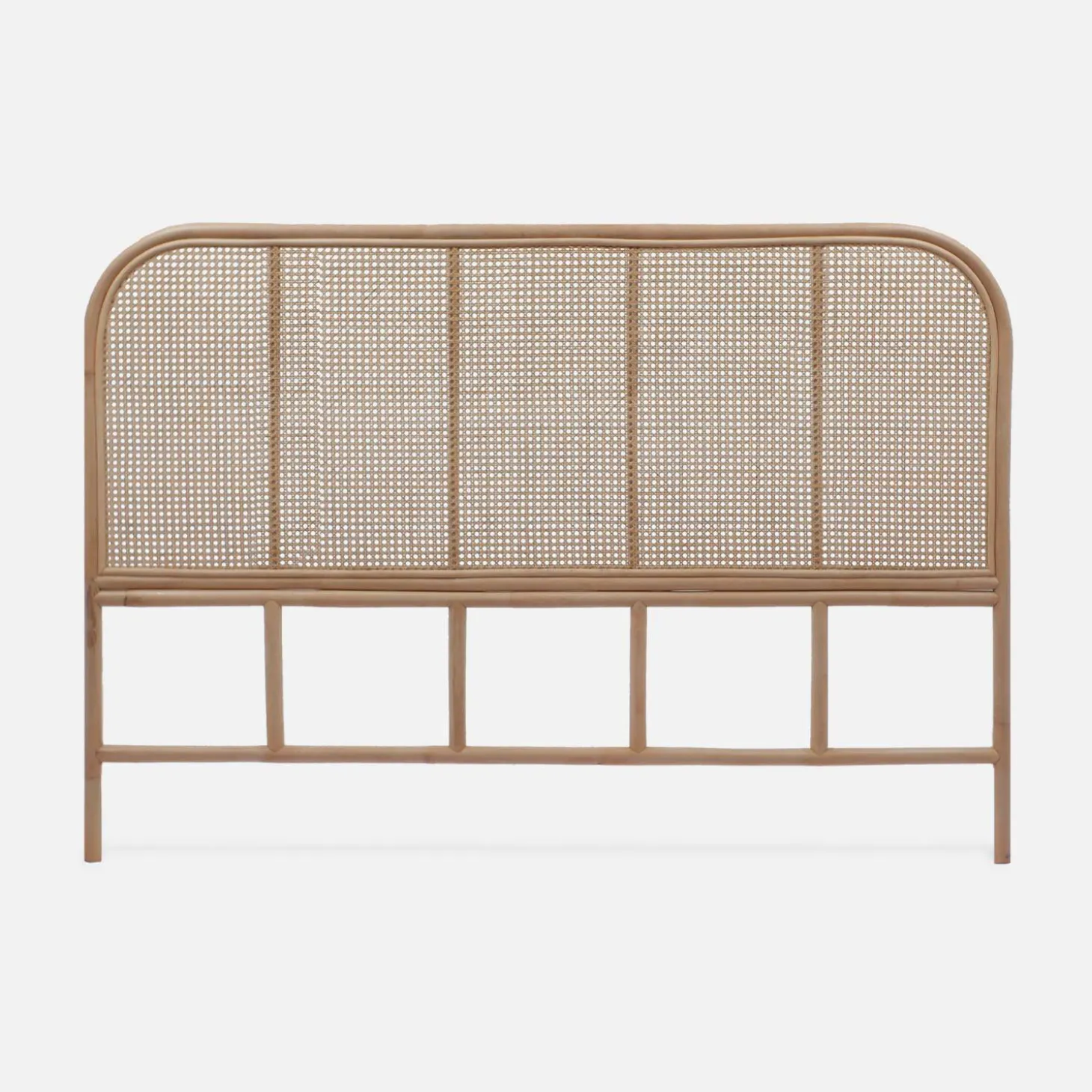 Cabeceira para cama de vime natural e cana
