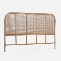 Cabeceira para cama de vime natural e cana