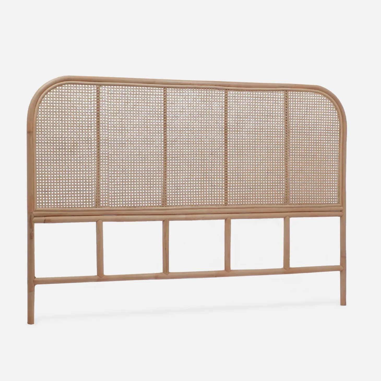 Cabeceira para cama de vime natural e cana