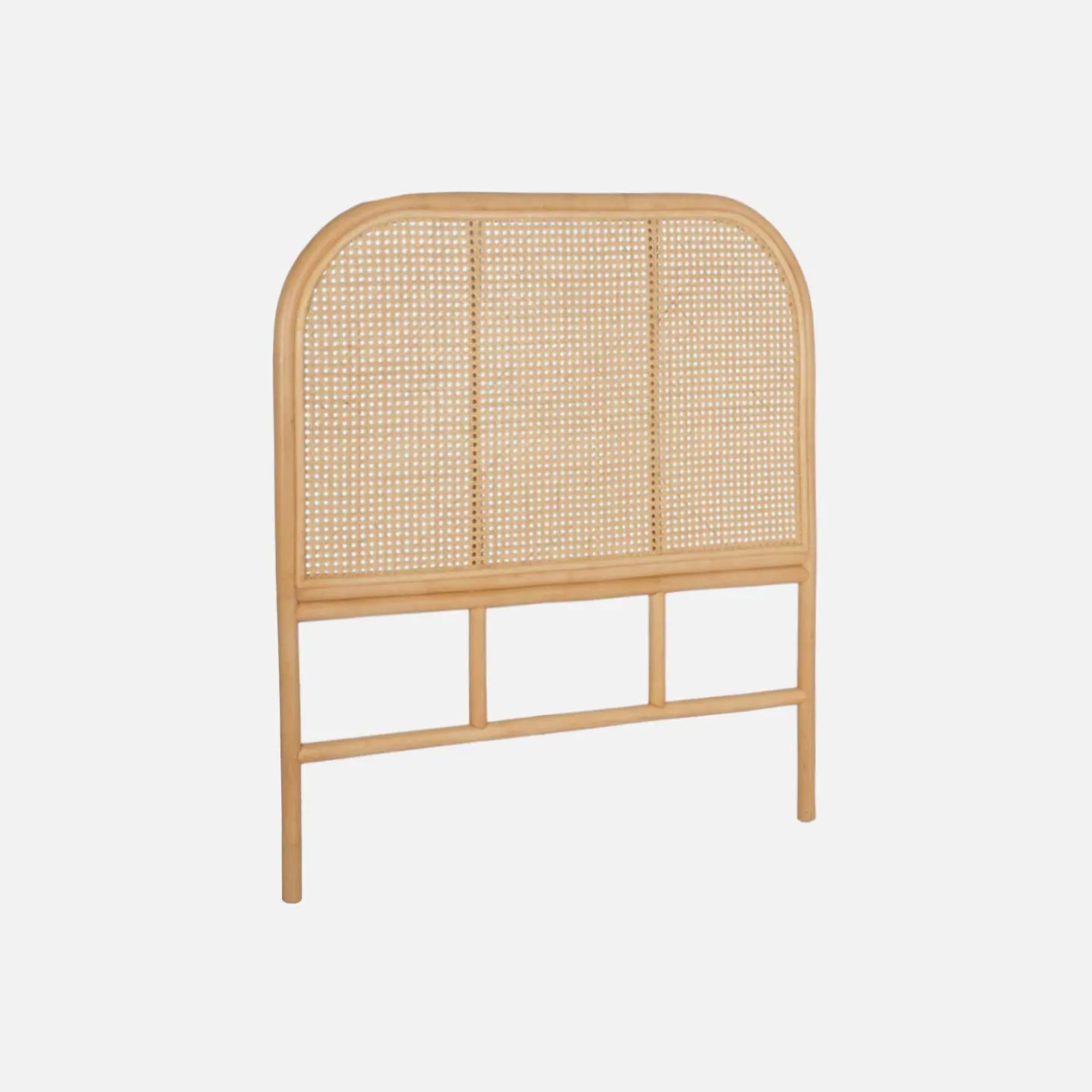 Cabeceira para cama de vime natural e cana