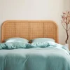 Cabeceira para cama de vime natural e cana