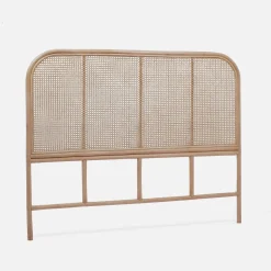 Cabeceira para cama de vime natural e cana