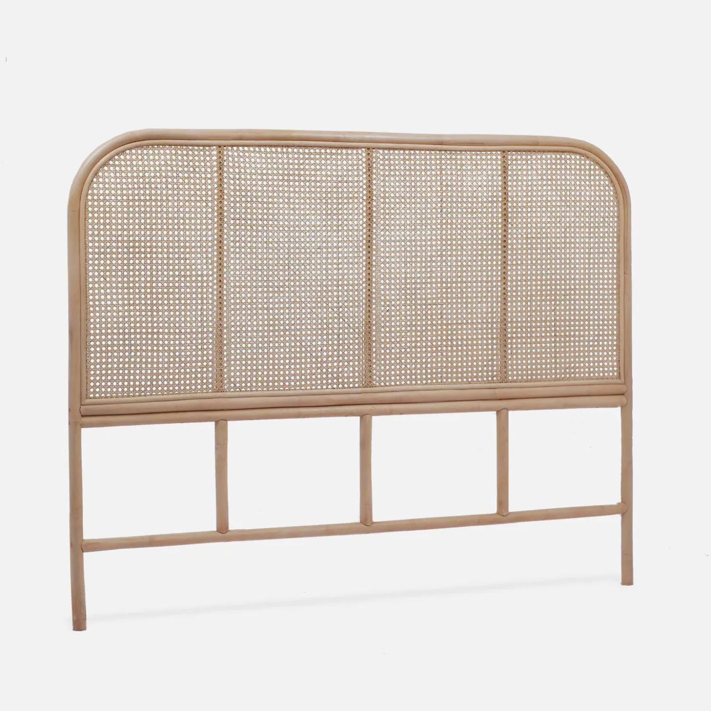 Cabeceira para cama de vime natural e cana