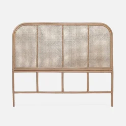 Cabeceira para cama de vime natural e cana