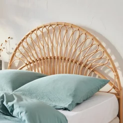 Cabeceira para cama de vime natural