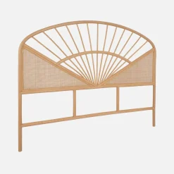Cabeceira para cama de vime natural e cana