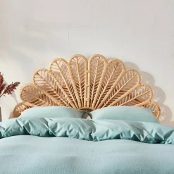 Cabeceira para cama de vime natural