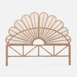 Cabeceira para cama de vime natural