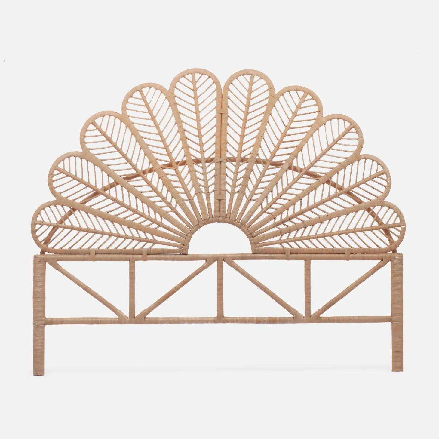 Cabeceira para cama de vime natural
