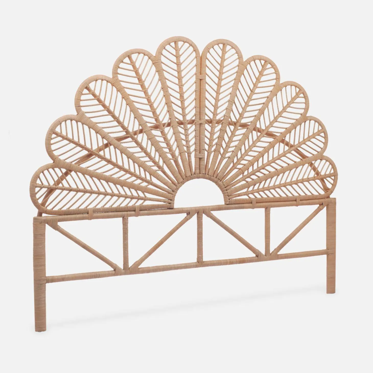 Cabeceira para cama de vime natural