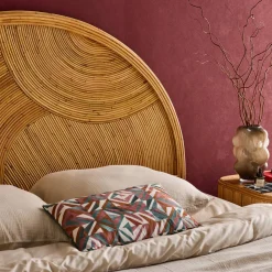 Cabeceira para cama de vime natural
