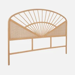 Cabeceira para cama de vime natural e cana