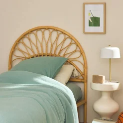 Cabeceira para cama de vime natural