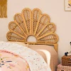 Cabeceira para cama de vime natural