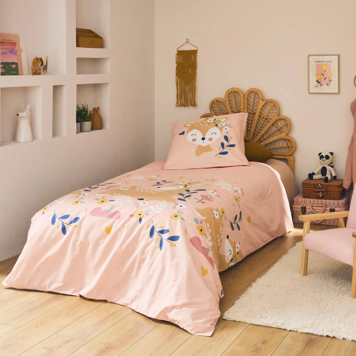 Cabeceira para cama de vime natural