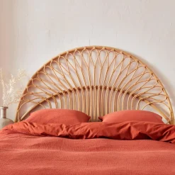 Cabeceira para cama de vime natural