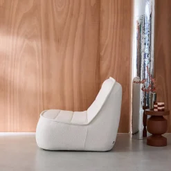 Cadeira confortável em boucle texturizado, 1 lugar