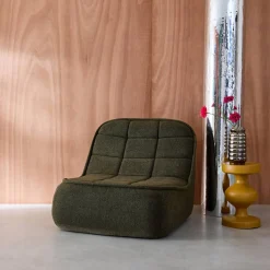 Cadeira confortável em boucle texturizado, 1 lugar