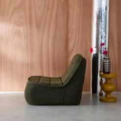 Cadeira confortável em boucle texturizado, 1 lugar