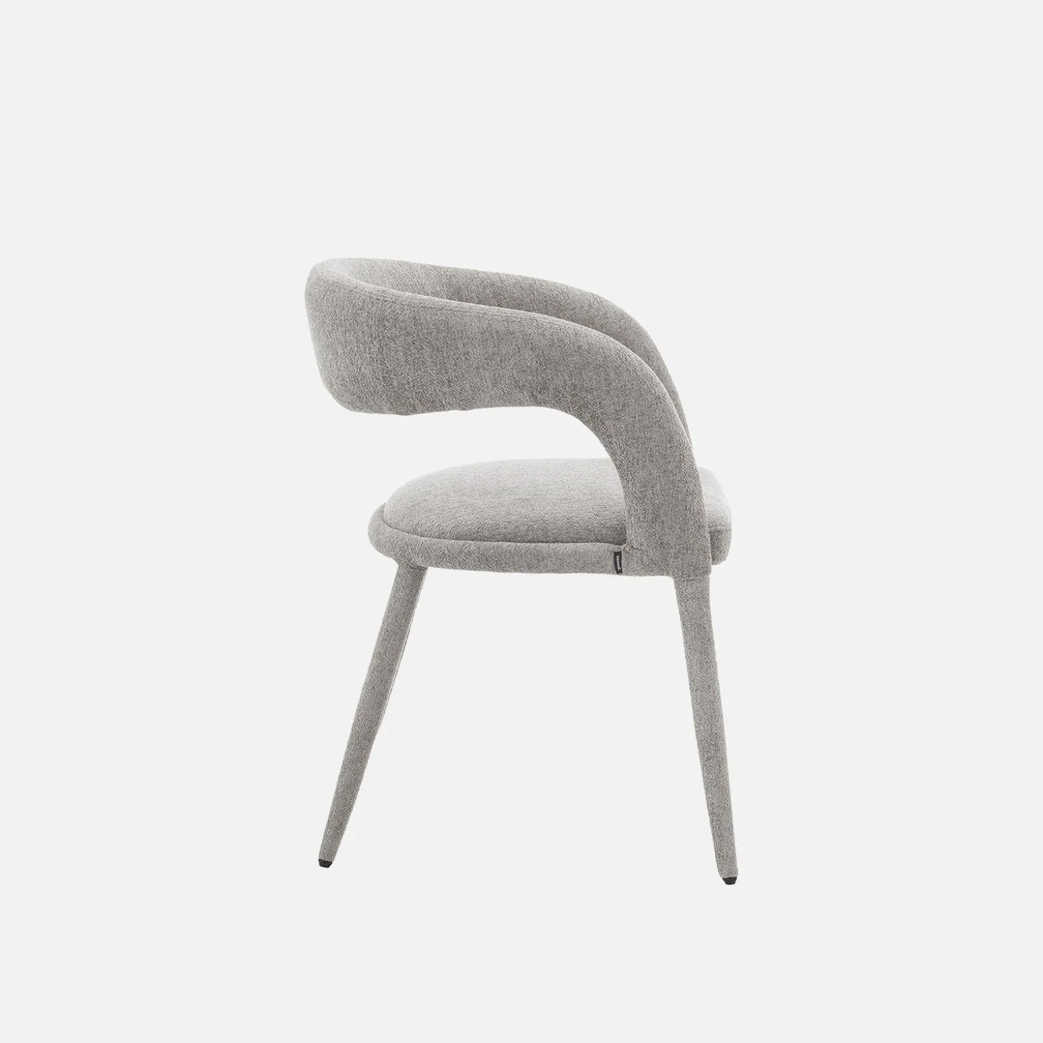 Cadeira contemporânea revestida em tecido, set de 2