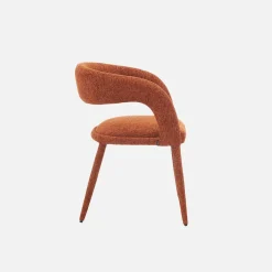 Cadeira contemporânea revestida em tecido, set de 2