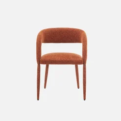 Cadeira contemporânea revestida em tecido, set de 2