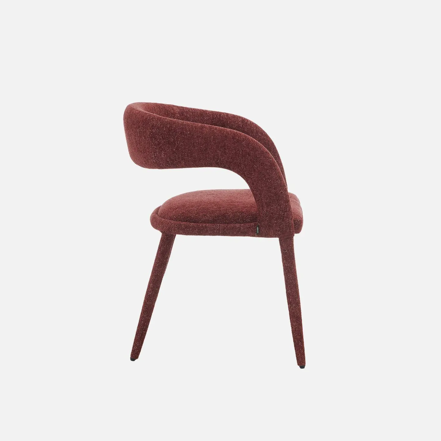 Cadeira contemporânea revestida em tecido, set de 2