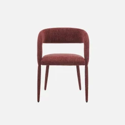 Cadeira contemporânea revestida em tecido, set de 2