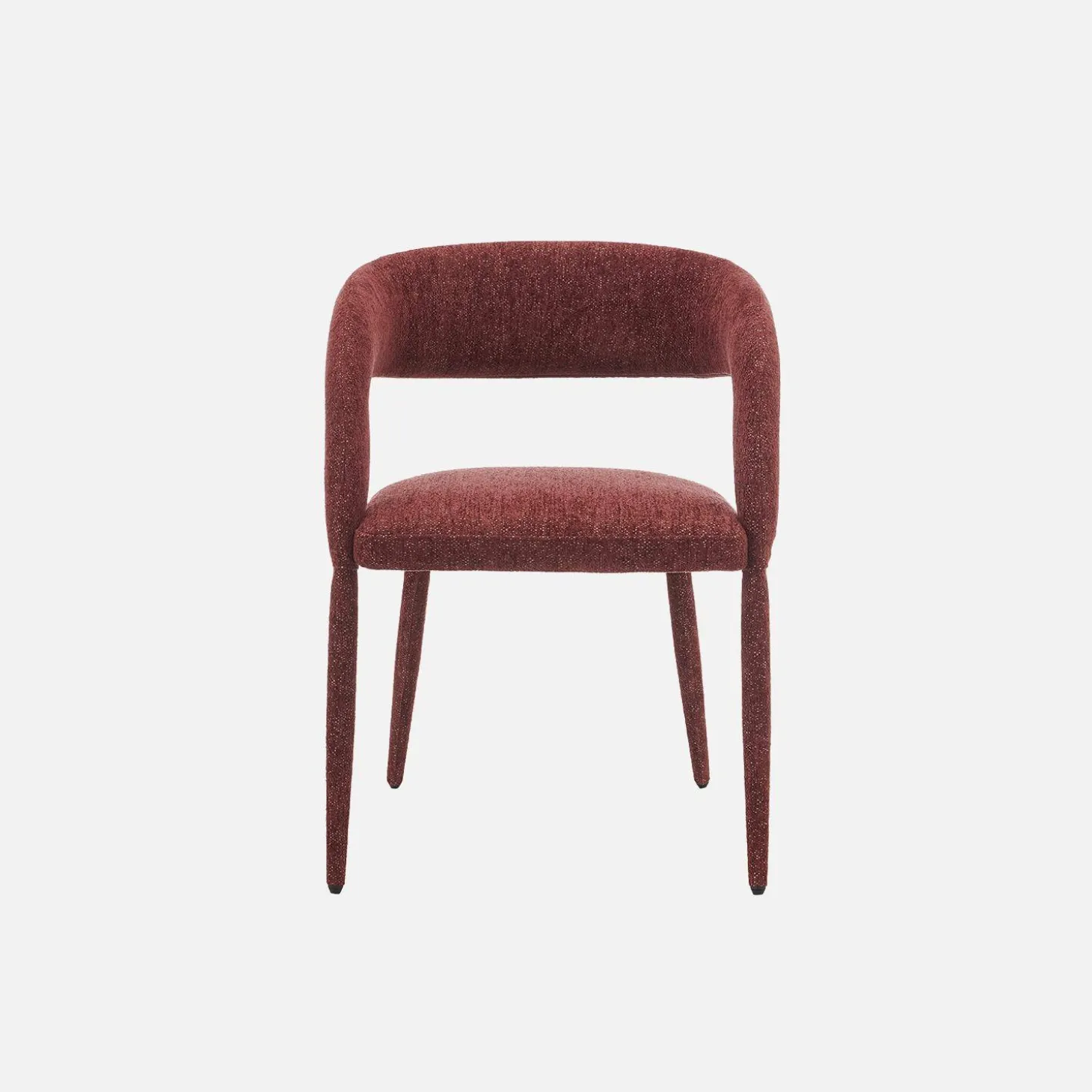 Cadeira contemporânea revestida em tecido, set de 2