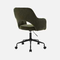 Cadeira de escritório boucle com rodízios