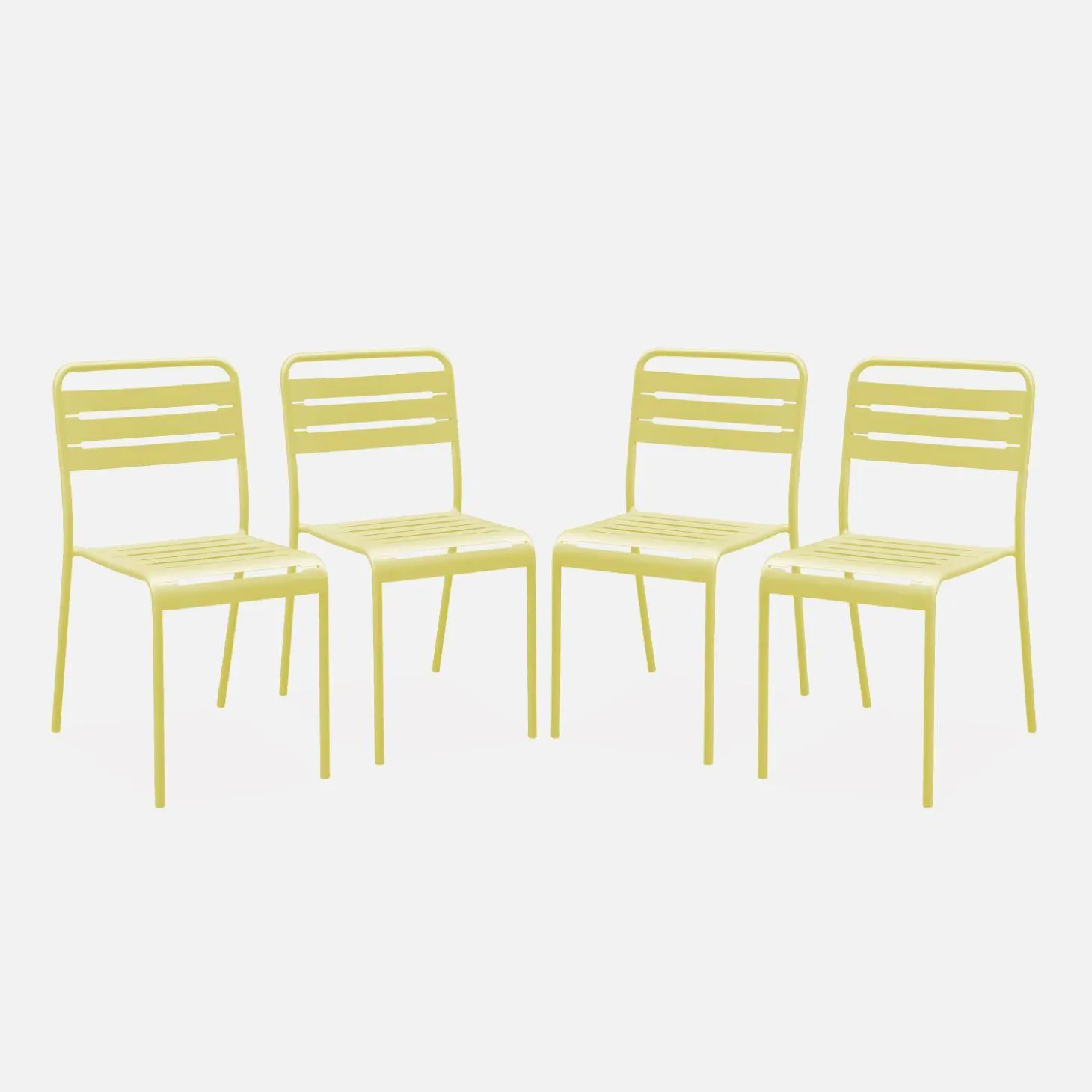 Cadeira de jardim bistrô em aço, set de 4